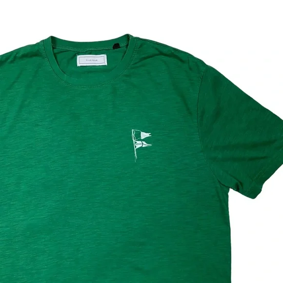 FIVE FOUR Los Angeles Drifter Paddle Flag T Shirt L Green Boat - Picture 2 of 11